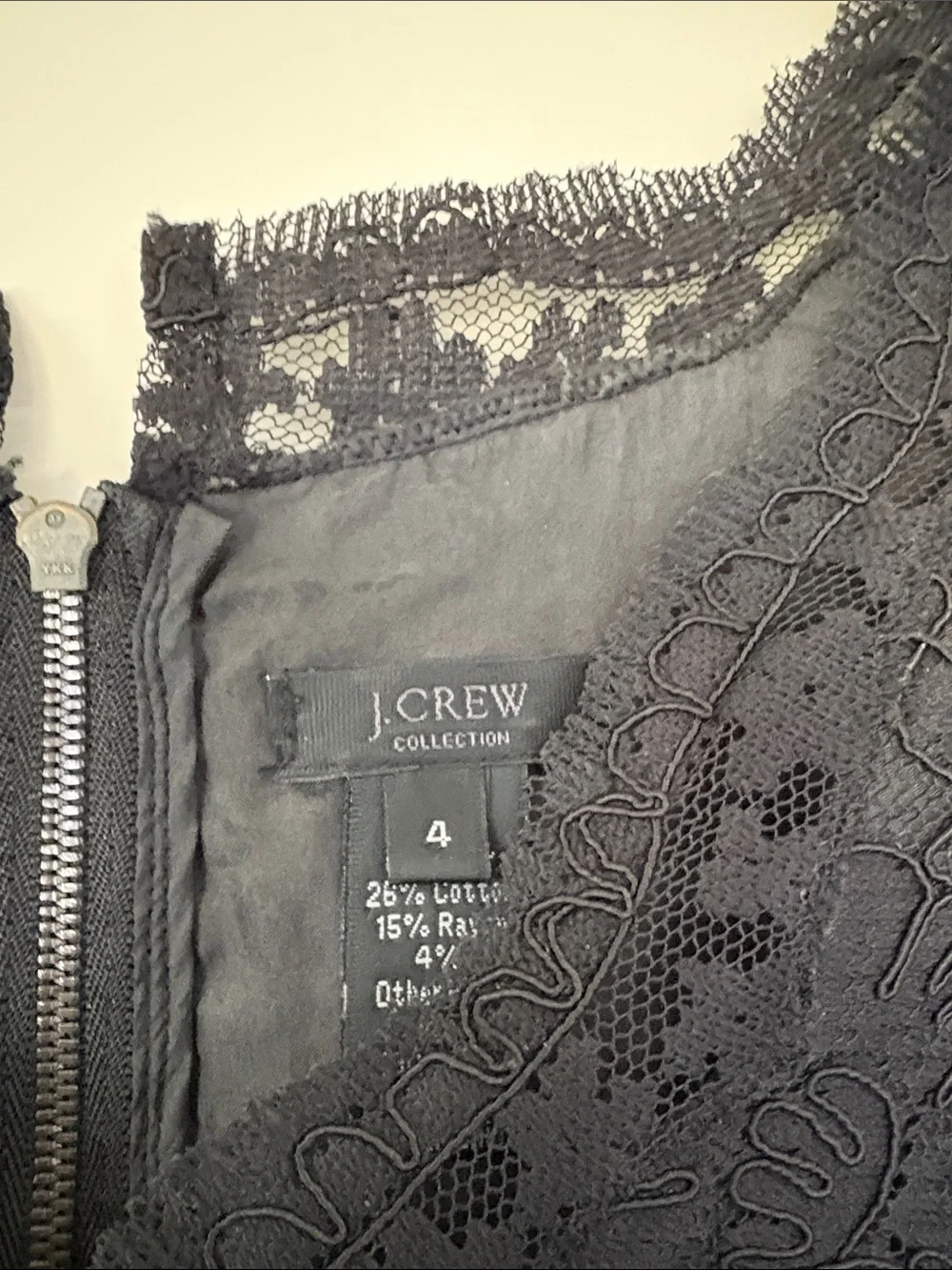 J. Crew Black Lace Sleeveless Sheath Dress